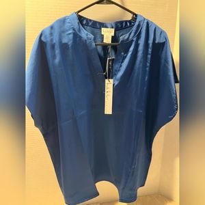 Nicole Miller New York - Elegant Sapphire Blouse - Women's Luxury Top - Size XXL